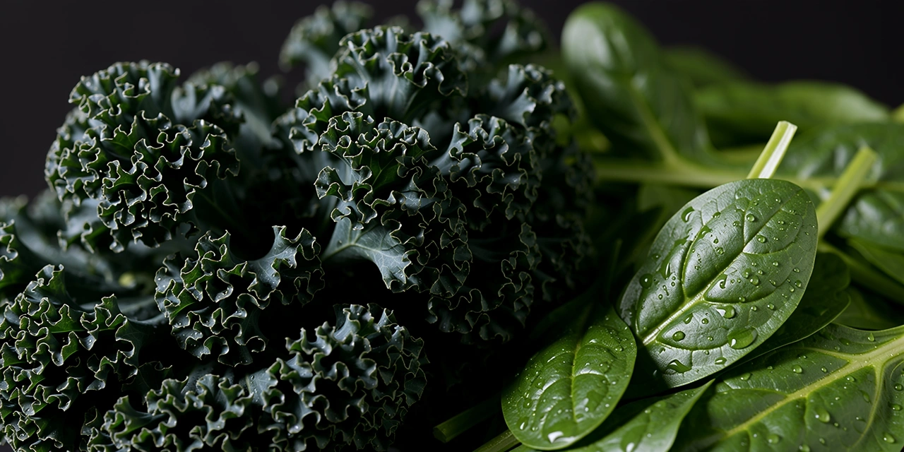 Nährstoffreiche grüne Blätter